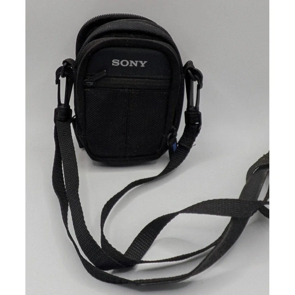 Sony Camera Case LCS-CSJ Small Black Excellent Nylon Pouch Belt Loop Strap